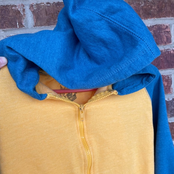 Little Kids Gold And Blue Hooded Zippered Red Camel Jacket Size Medium - Picture 3 of 6